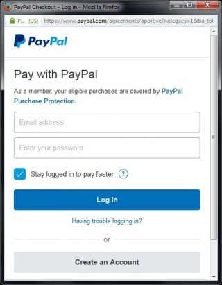 Функционал PayPal